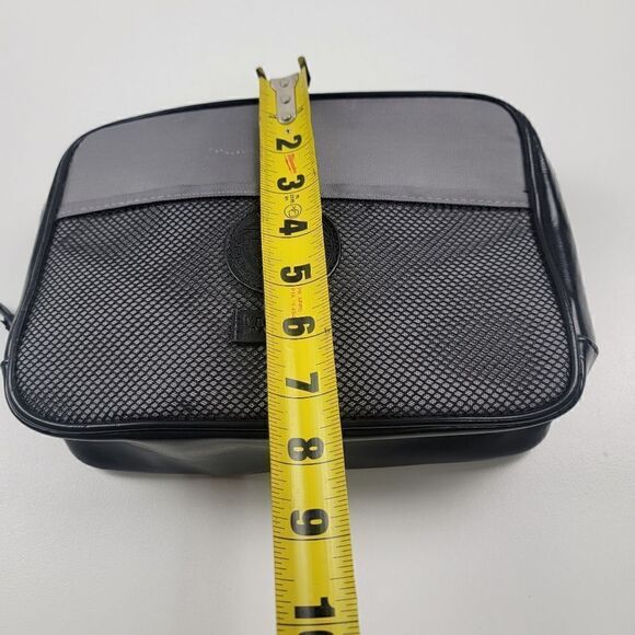 Versace Toiletry Travel Bag Gray Black Carry On Luggage Zip Up - Picture 10 of 12